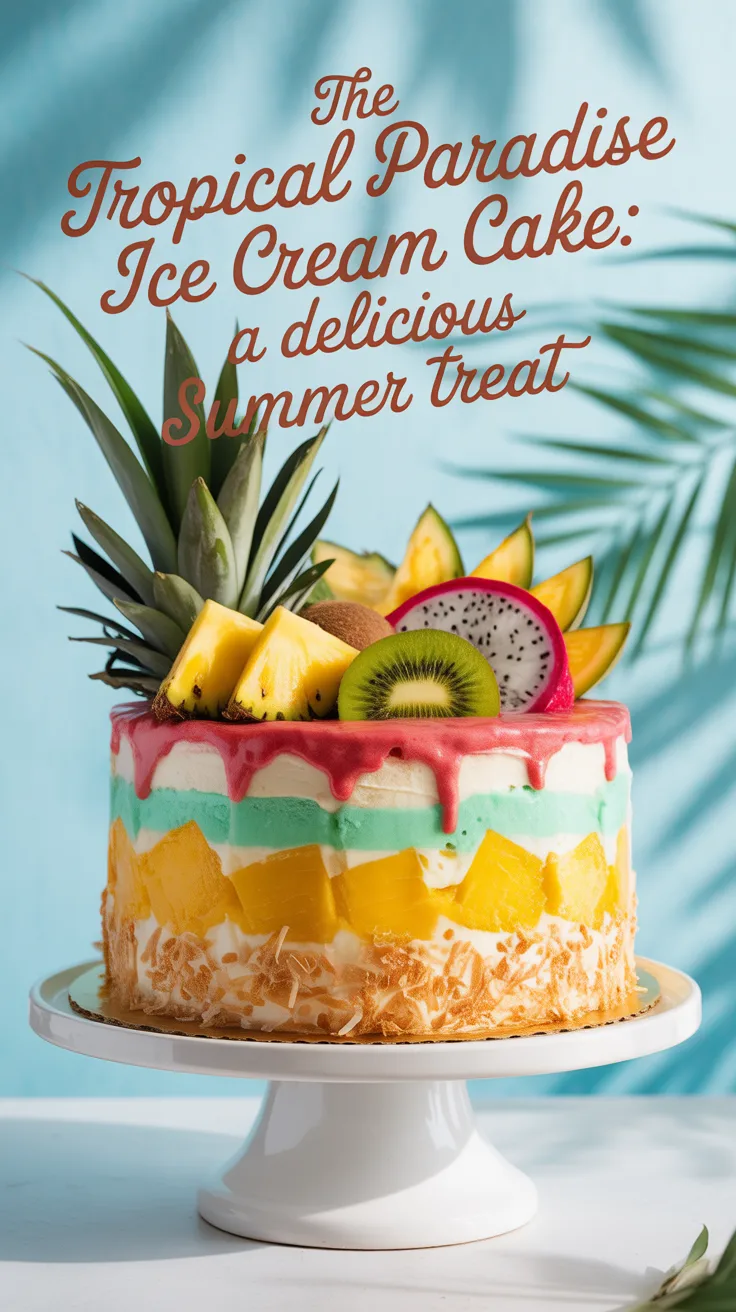 Imagine indulging in a cake that not only looks stunning but also refreshes you on a hot summer day. This ice cream cake is perfect for gatherings, offering a burst of fruity goodness that everyone will love and crave.