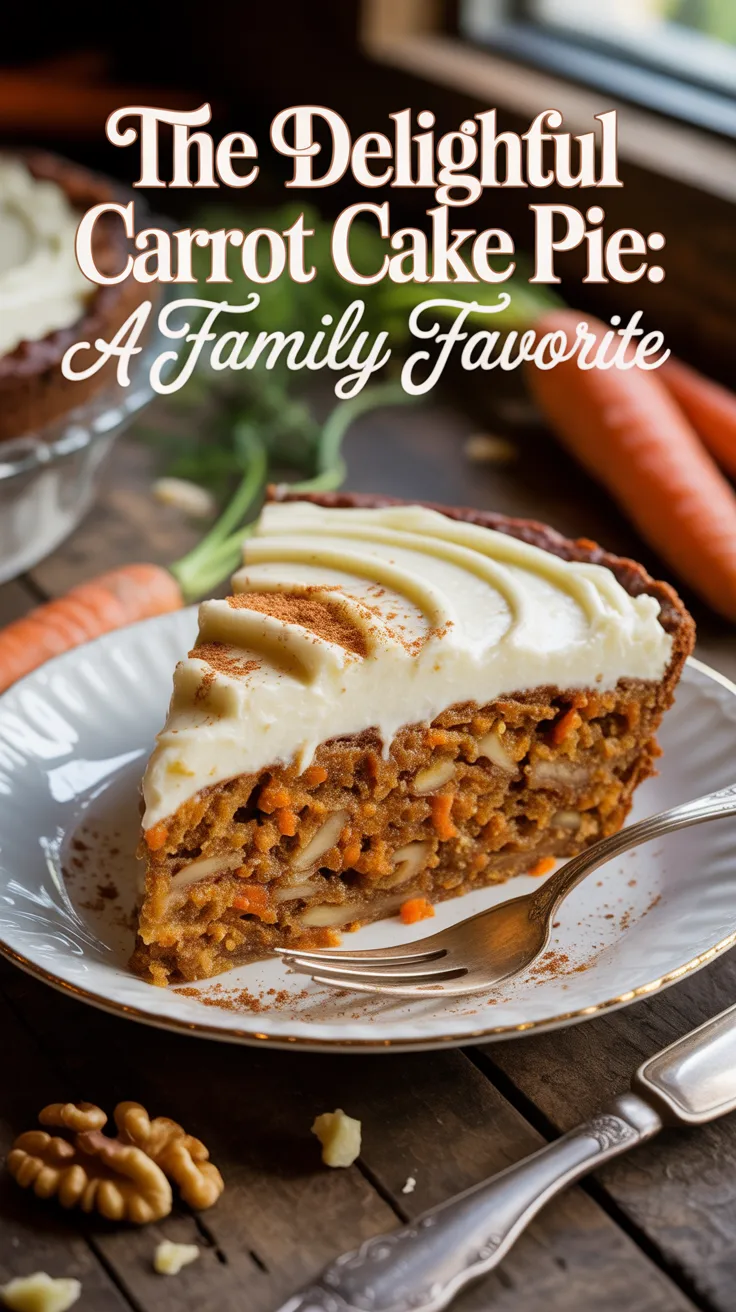 Discover the intriguing history behind Carrot Cake Pie, from its roots in traditional carrot cakes to the modern twist that makes it a unique addition to family celebrations. This guide will take you through the journey of this beloved dessert, ensuring you appreciate every bite.