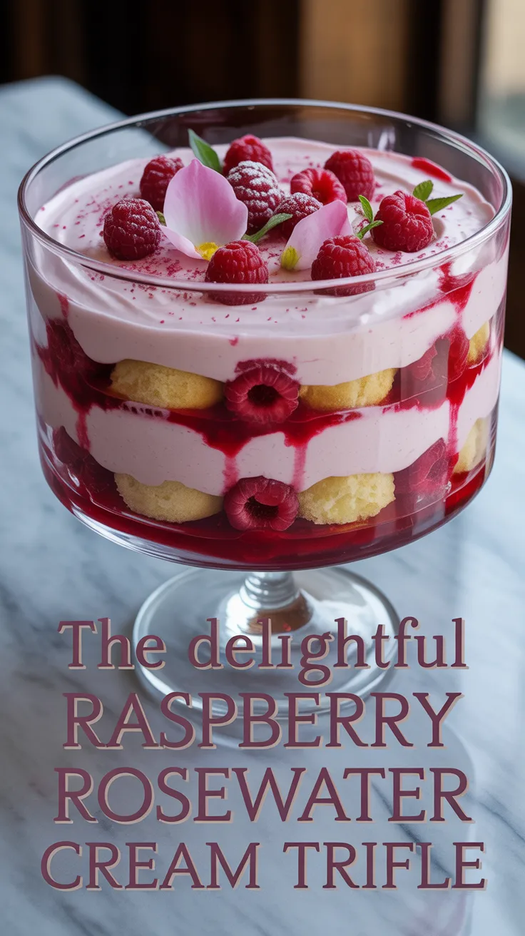 Perfect for summer gatherings or romantic dinner parties, this trifle brings a touch of sophistication to any table. The vibrant colors and fragrant aromas will make this dish a standout centerpiece that everyone will want to dive into.