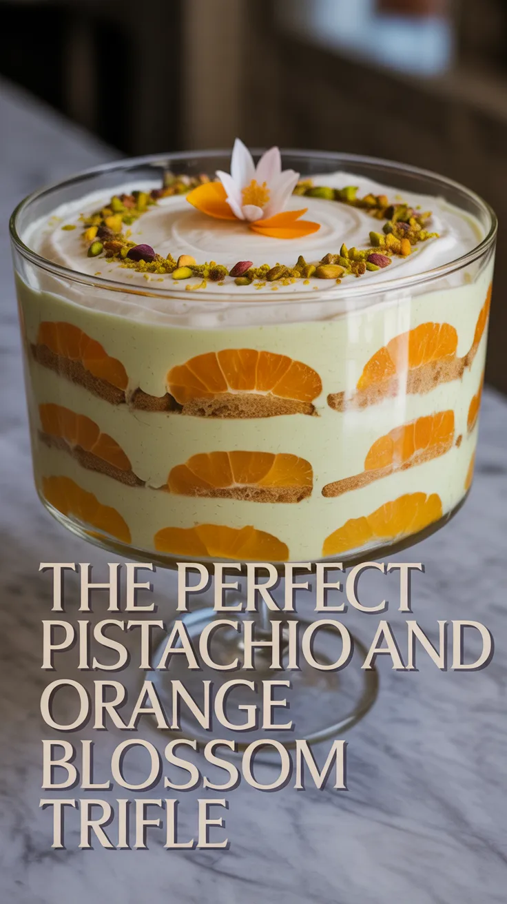Elevate your dessert game with the Perfect Pistachio and Orange Blossom Trifle, where nutty flavors and floral notes unite in a delightful harmony. This elegant treat will transport your taste buds to a sun-kissed garden, making it a showstopper for any gathering or celebration.