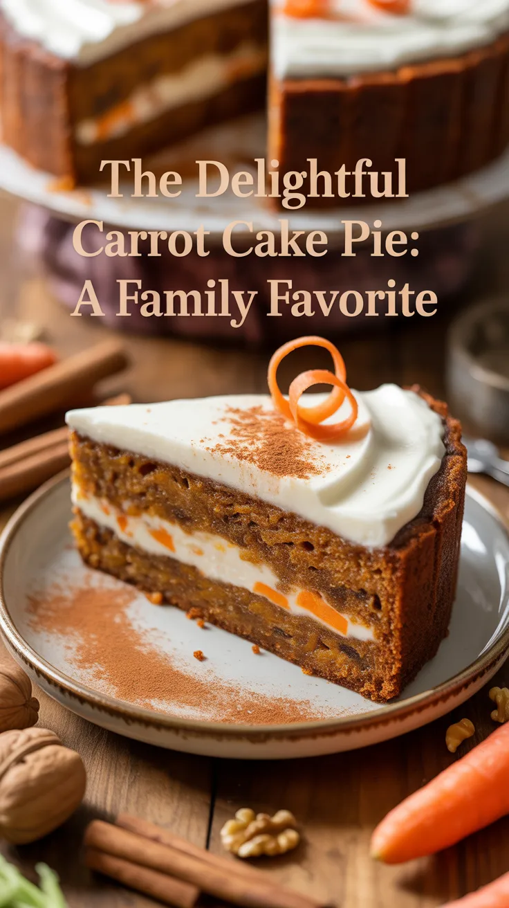 Experience the heartwarming flavors of Carrot Cake Pie, a cherished family recipe that combines the best of both worlds—moist carrot cake and a creamy filling. This delightful dessert is perfect for any occasion, bringing comfort and nostalgia to your table with every slice.
