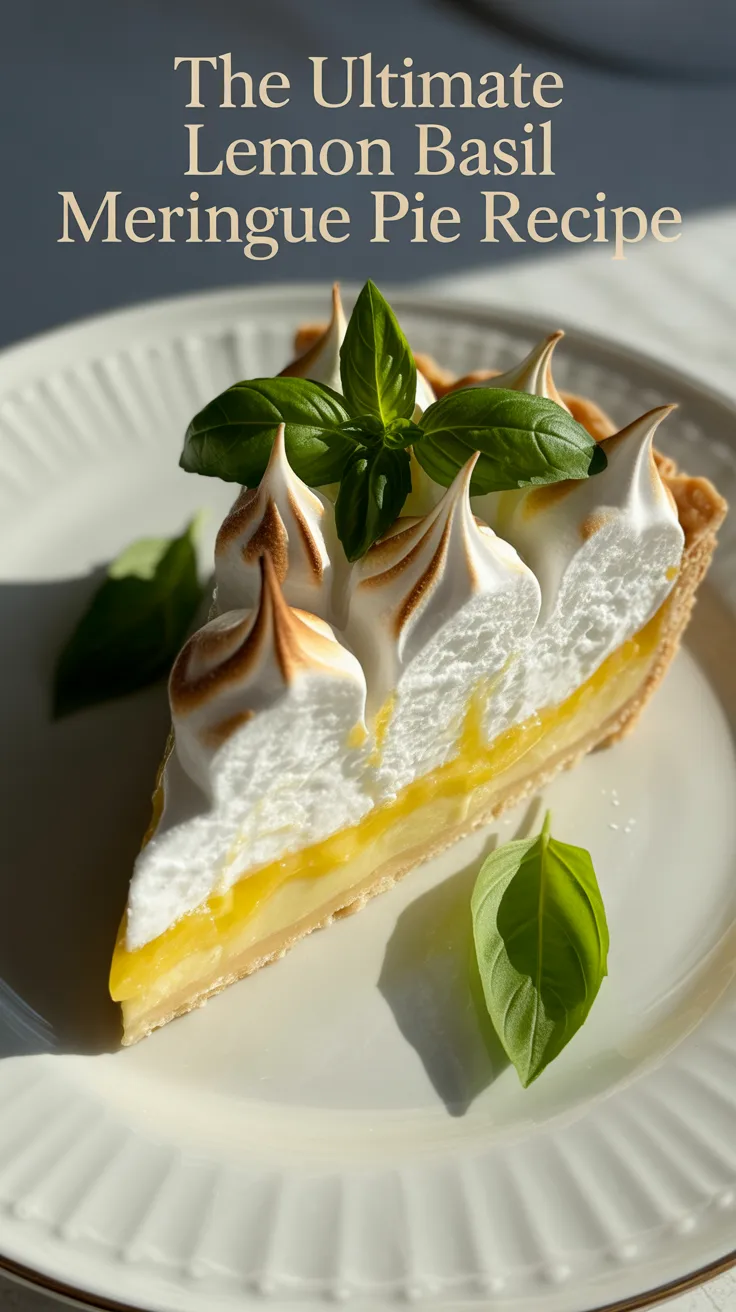 This recipe not only delivers a visual masterpiece with its golden meringue topping but also encapsulates the essence of summer in every slice. Imagine the perfect balance of tartness and sweetness, complemented by a hint of herbal freshness—this pie is as much a feast for the eyes as it is for the palate.