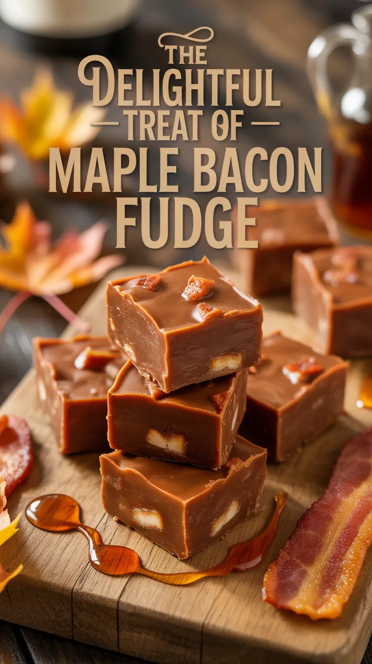 Indulge in the unique flavor combination of maple bacon fudge, where rich maple sweetness intertwines with savory bacon for a decadent treat that surprises the palate. This indulgent dessert is perfect for those who crave something truly extraordinary.