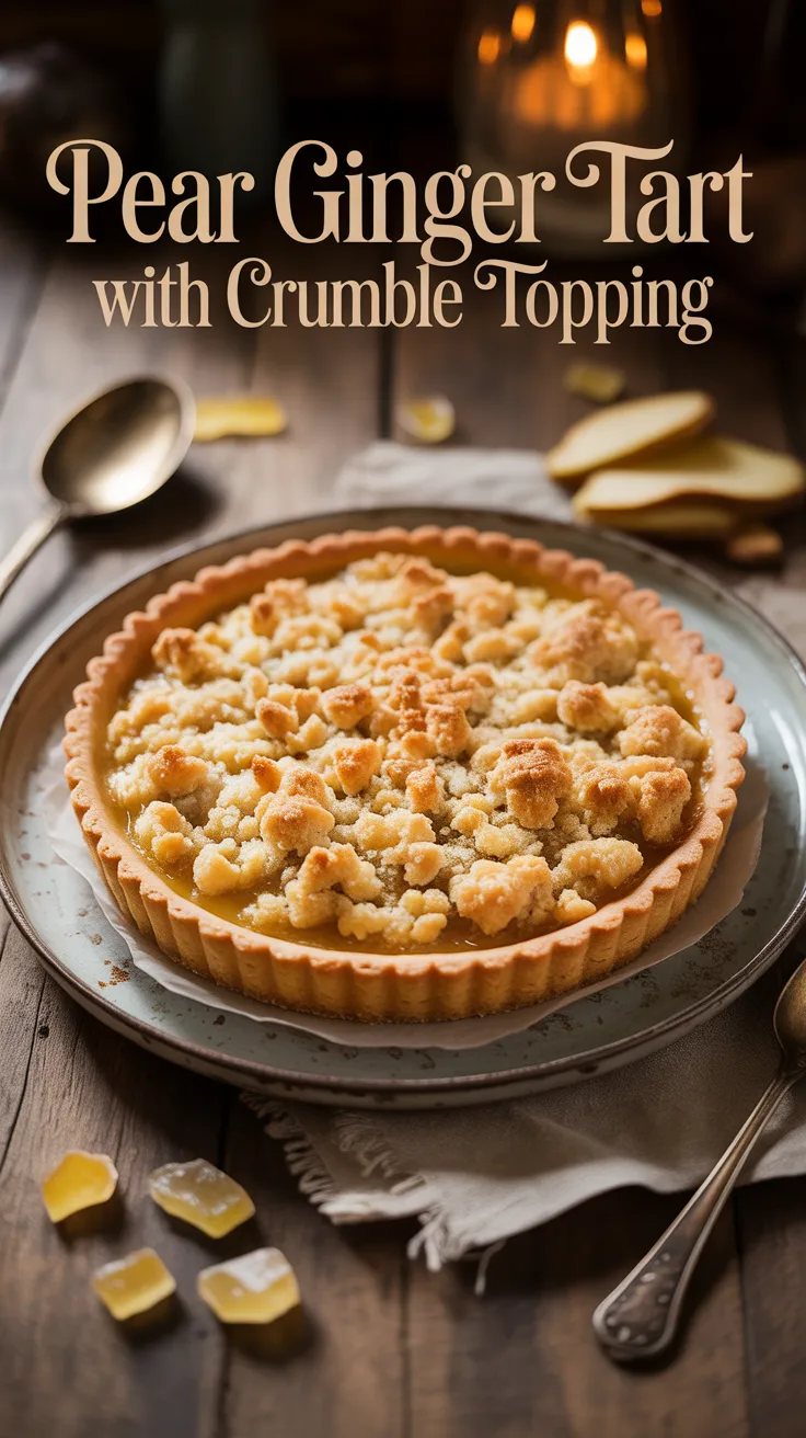 Imagine the perfect flaky crust cradling a luscious pear filling that provides a delightful contrast to the crunchy crumble on top. This tart is not just a feast for the taste buds; it’s also a visual masterpiece that will impress friends and family alike.