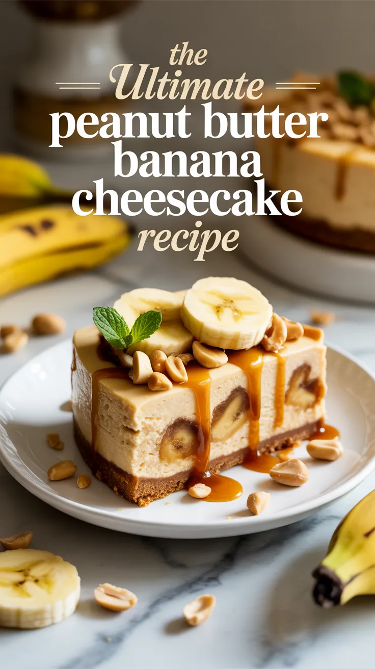 Get ready to indulge in a rich and creamy peanut butter banana cheesecake that combines two beloved flavors into one decadent dessert. Every bite promises a delightful balance of sweetness and nutty goodness.