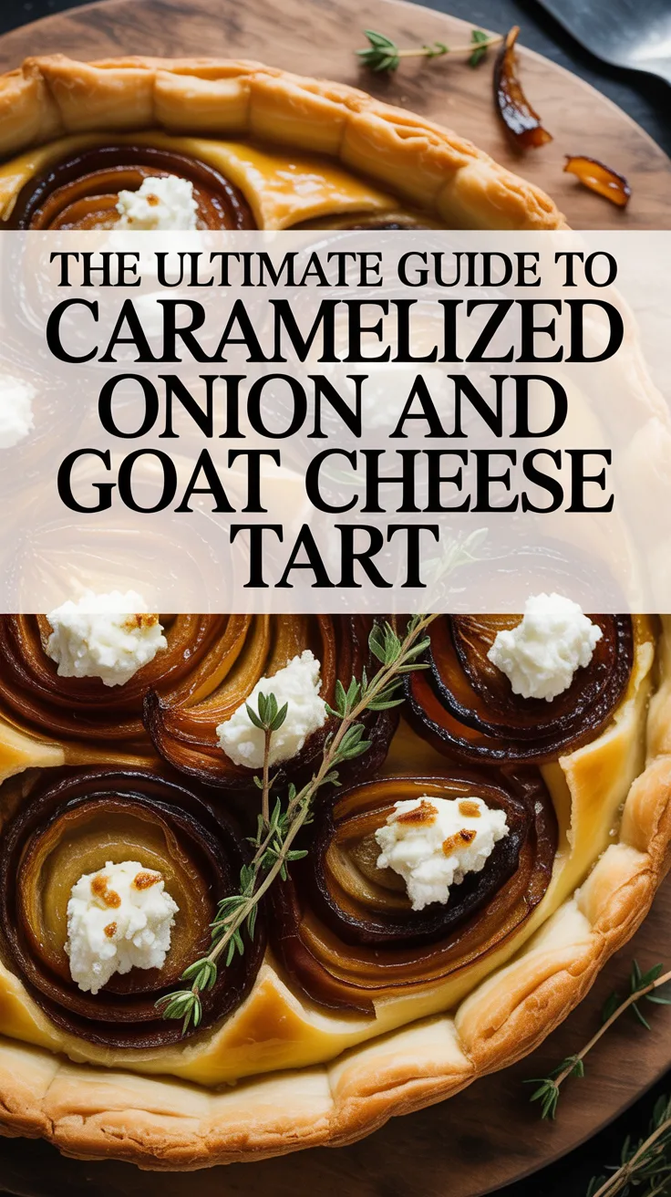 Discover the savory symphony created by slow-cooked caramelized onions and creamy goat cheese in this exquisite tart. Each bite offers a wonderful blend of sweet and tangy flavors, making it an irresistible centerpiece for any gathering.