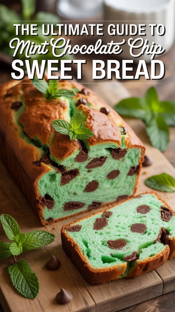 Experience the mouthwatering aroma that fills your kitchen as you bake this delectable loaf. With its vibrant flavors and enticing appearance, Mint Chocolate Chip Sweet Bread is not just a recipe; it's an invitation to indulge in a deliciously unique experience.