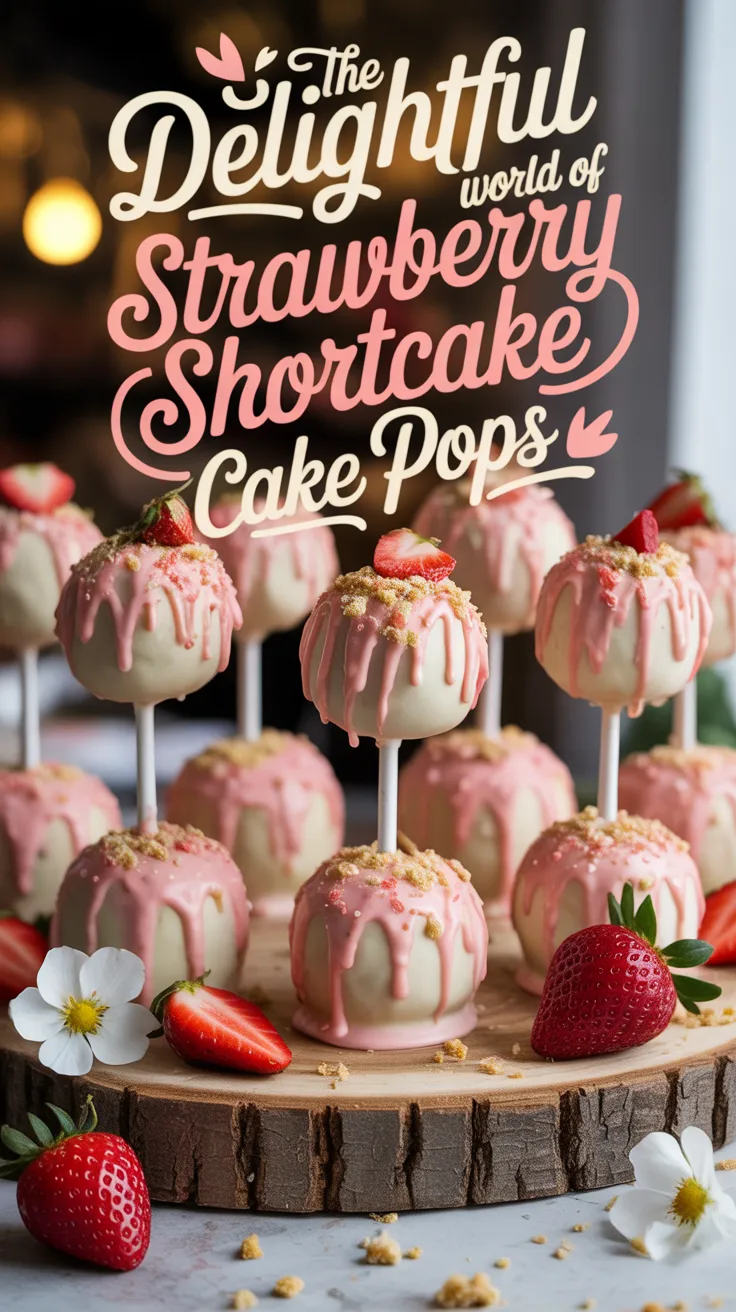 Delight in the vibrant colors and flavors of Strawberry Shortcake Cake Pops, perfect for adding a touch of joy to any occasion. Their unique presentation and delicious taste will make them the star of your dessert table.