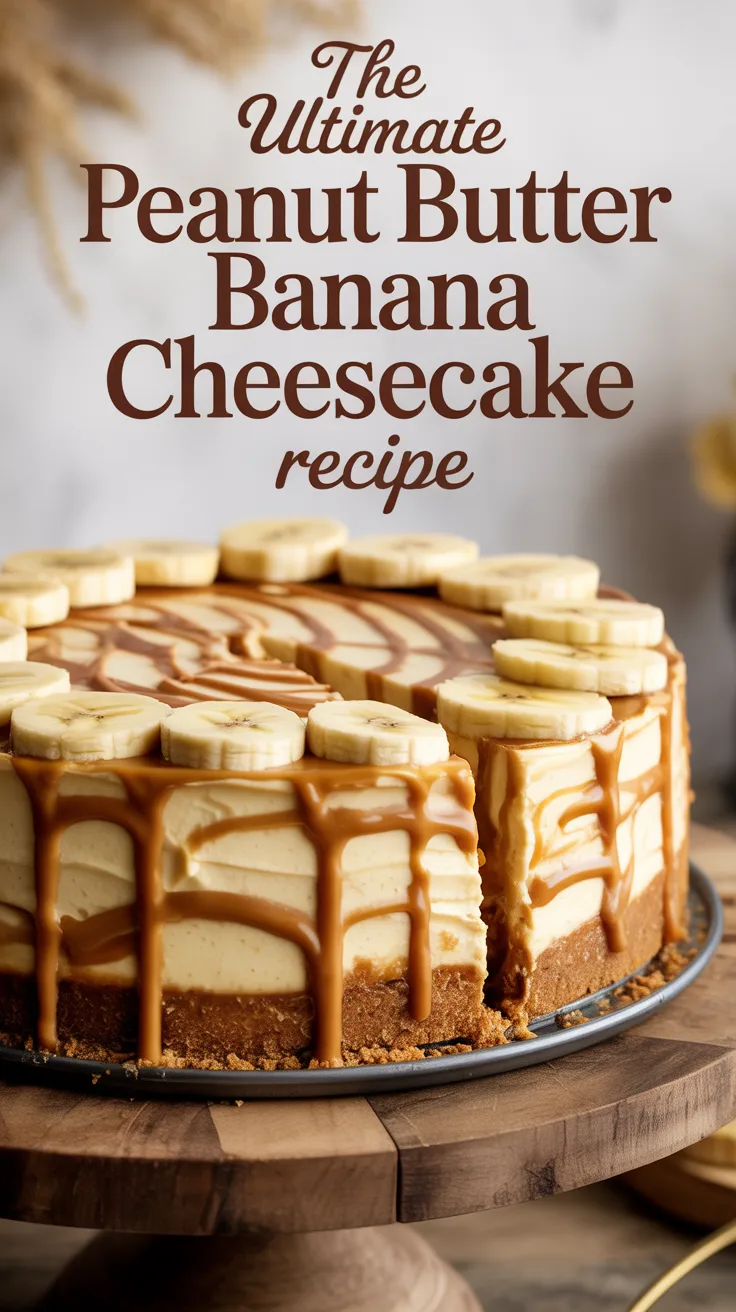 Discover the secret to achieving a velvety smooth filling that captures the essence of ripe bananas and creamy peanut butter. This cheesecake is bound to become a favorite for both peanut butter lovers and cheesecake enthusiasts alike.