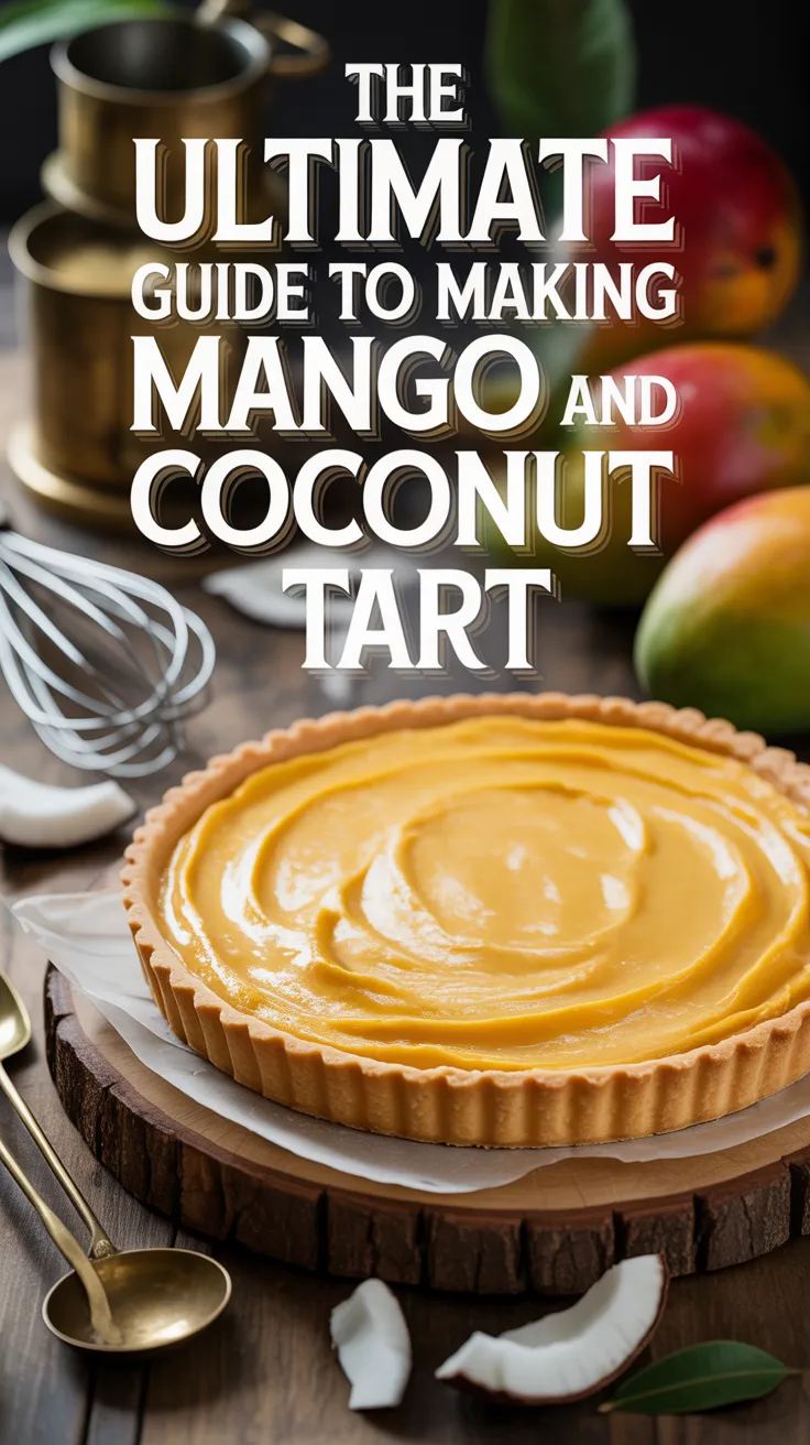 This tart features a flaky, buttery crust that perfectly complements the rich coconut filling and ripe mango topping. With its vibrant colors and inviting aromas, it’s a stunning centerpiece that will capture attention and create unforgettable moments at any gathering.
