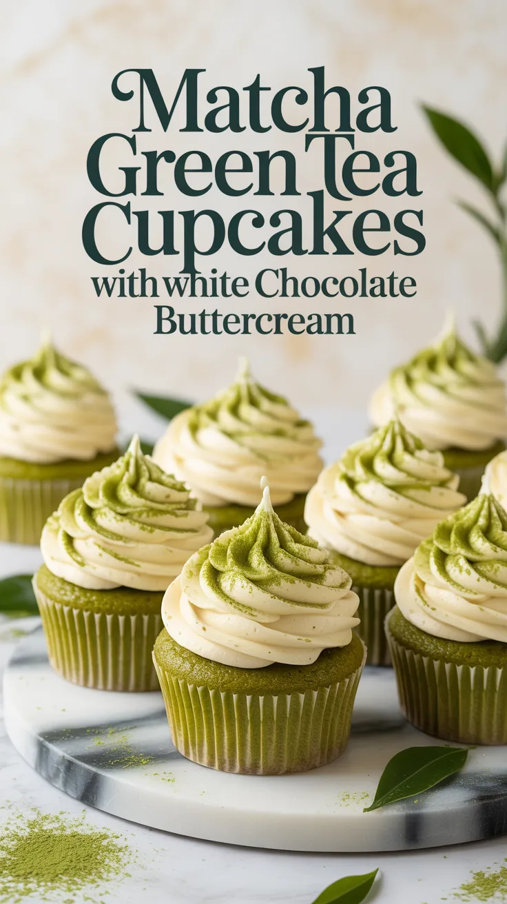 Embark on a culinary adventure with Matcha Green Tea Cupcakes, where vibrant green tea flavor meets decadent white chocolate buttercream. Each bite offers a delightful balance of earthy matcha and luscious sweetness, making these cupcakes an unforgettable treat.