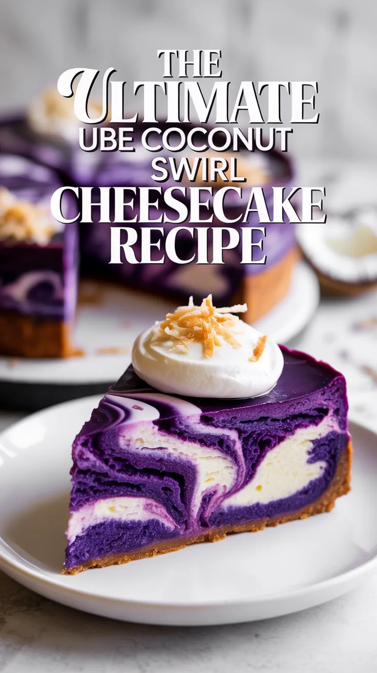 Take your cheesecake game to the next level with an irresistible blend of ube and coconut. This recipe promises a harmonious swirl of flavors that will leave your guests clamoring for the secret behind your culinary masterpiece.