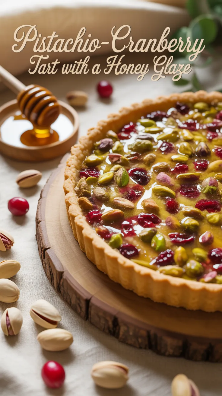 Whether you’re hosting a celebration or treating yourself to something special, the Pistachio-Cranberry Tart will leave everyone wanting seconds. Join us as we explore this enchanting recipe that brings a touch of elegance to any occasion.