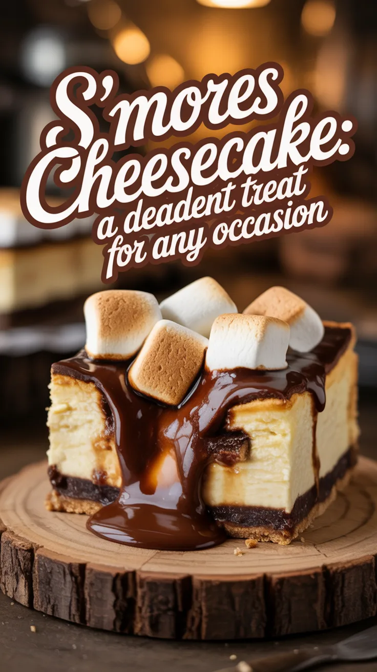 Imagine the joy of indulging in a cheesecake that captures the essence of s'mores in each decadent bite. With a luscious filling and a toasted marshmallow topping, this recipe is sure to delight both young and old, rekindling memories of cozy nights spent under the stars.