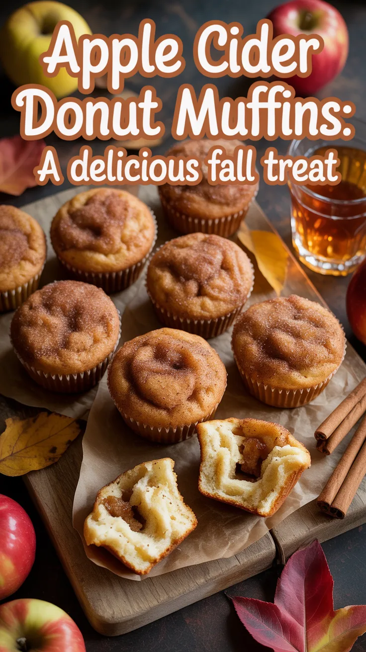 Each bite offers a tender, cake-like texture that’s enhanced by sweet apple cider and warm spices. These muffins are a lighter alternative to traditional donuts, making them a go-to choice for satisfying that fall craving while still indulging.