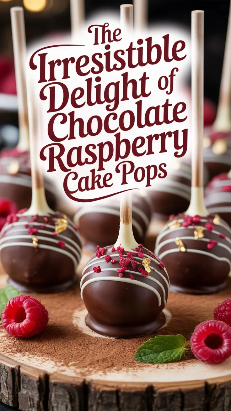 Discover the secret to crafting beautiful cake pops that combine the decadence of chocolate with the refreshing burst of raspberries. This recipe is all about elevating simple ingredients into an impressive dessert that looks and tastes incredible.