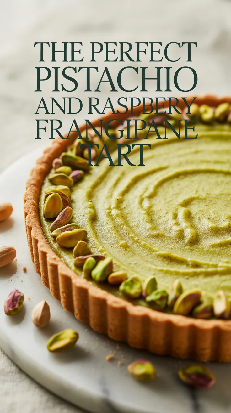 Transport yourself to a charming French bakery with our Perfect Pistachio and Raspberry Frangipane Tart. This stunning dessert features a buttery, flaky crust filled with a creamy almond frangipane, perfectly complemented by the tartness of fresh raspberries and the nutty crunch of pistachios.