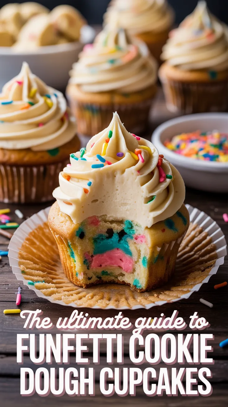 Explore creative variations to make these cupcakes uniquely yours. From different sprinkle mixes to indulgent toppings, the possibilities are endless, making Funfetti Cookie Dough Cupcakes a versatile treat that adapts to every festive moment.