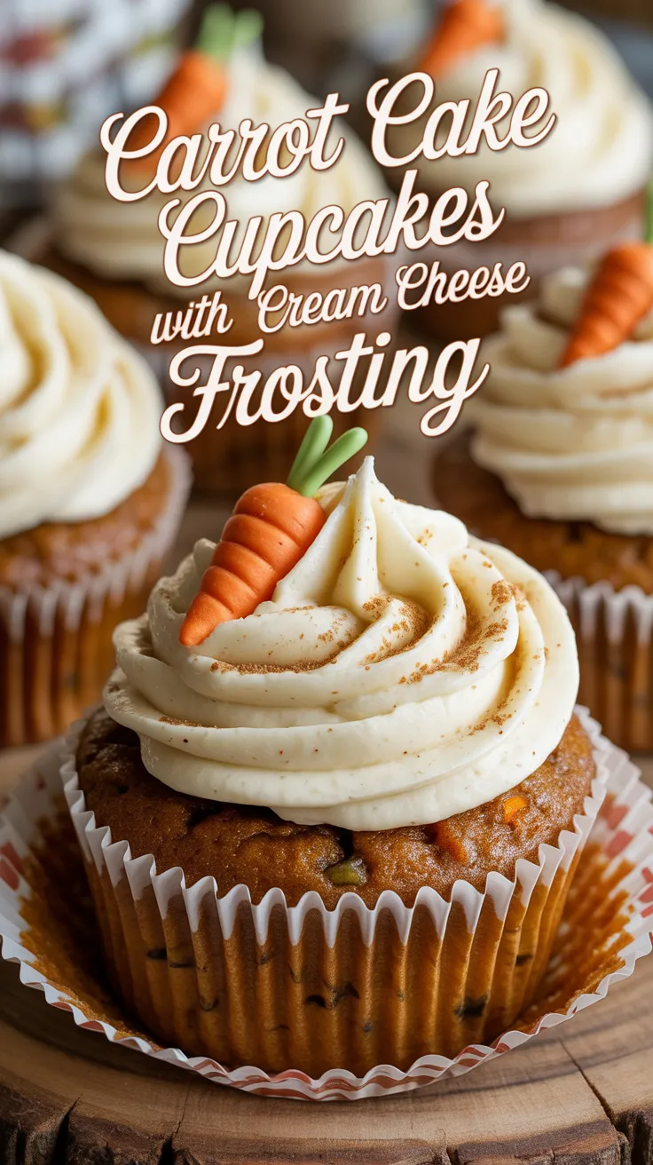 Uncover the deliciousness of Carrot Cake Cupcakes with Cream Cheese Frosting, a delightful twist on a traditional favorite. Each cupcake bursts with the warm flavors of cinnamon and nutmeg, while freshly grated carrots add moisture and sweetness, creating a treat that’s both comforting and indulgent.