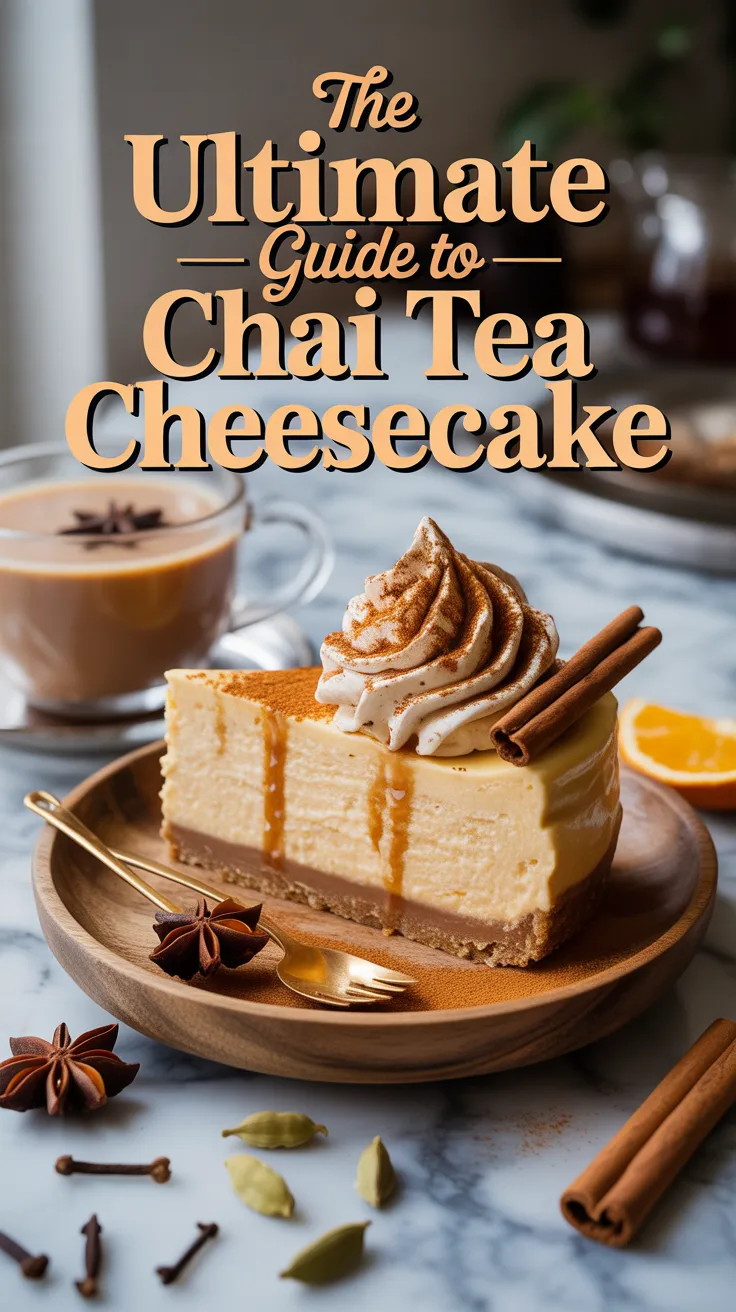 Delight your taste buds with a dessert that highlights the warmth of spices like cinnamon, cardamom, and ginger infused into a luscious cheesecake. Whether for a special celebration or a simple treat, this Chai Tea Cheesecake is guaranteed to impress.