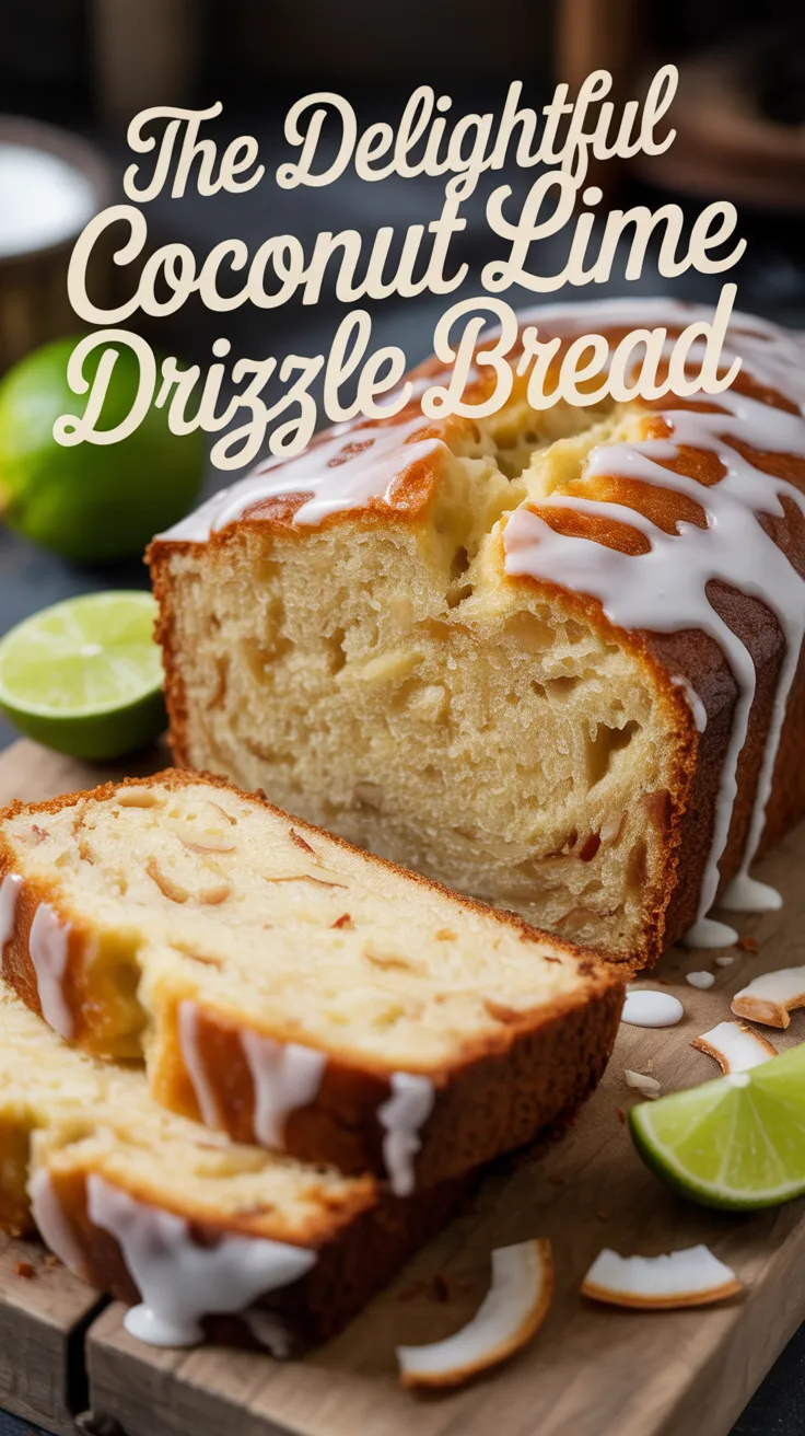 Embark on a tropical flavor adventure with this Coconut Lime Drizzle Bread, where zesty lime and sweet coconut come together in a moist, tender loaf. Each slice offers a refreshing burst, making it a perfect treat for summer gatherings or anytime you crave a taste of paradise.