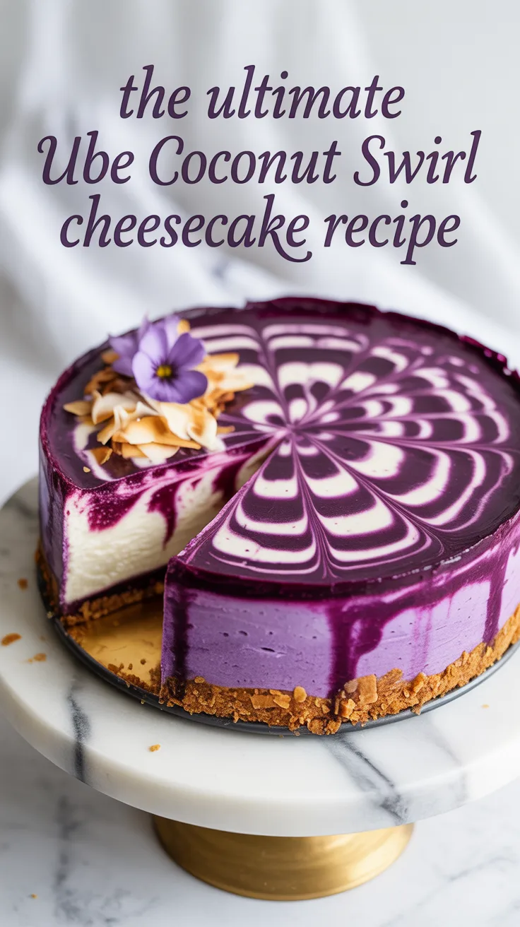 Unleash your inner baker and impress your friends and family with a cheesecake that’s both adventurous and comforting. The Ultimate Ube Coconut Swirl Cheesecake is a delightful fusion that celebrates vibrant flavors and textures in every creamy slice.