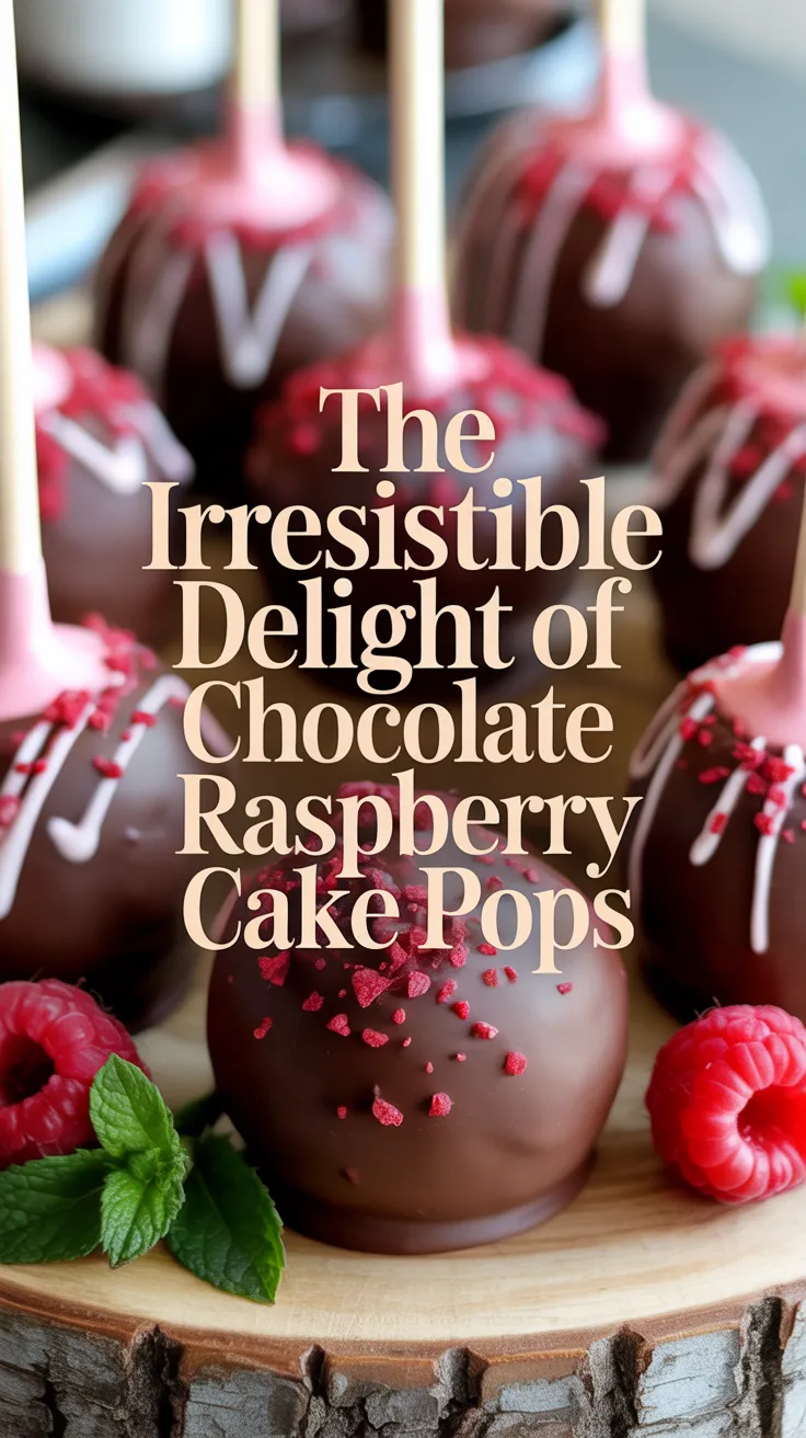 Unleash your creativity with Chocolate Raspberry Cake Pops, where you can experiment with various toppings and decorations to make each treat uniquely yours. Whether for a party or an elegant dessert table, these cake pops are a stunning addition that everyone will adore.
