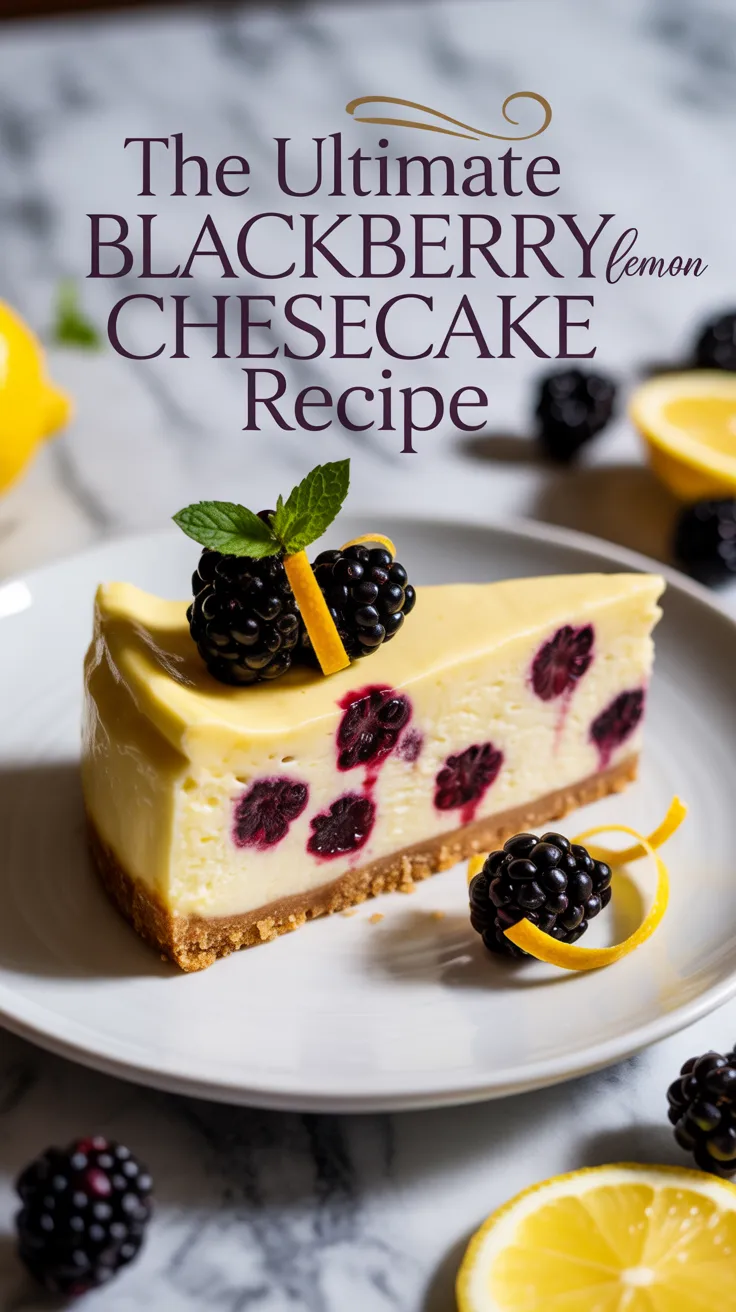 Transport yourself to a sunny afternoon with every bite of Blackberry Lemon Cheesecake, where creamy indulgence meets refreshing fruitiness. This recipe is perfect for impressing guests and celebrating special moments, ensuring sweet memories are made with each delicious slice.
