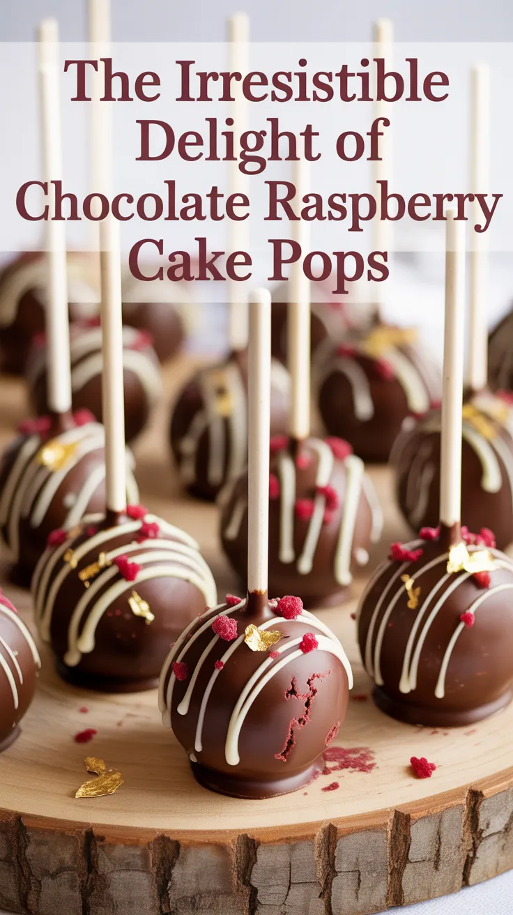 Experience the perfect harmony of rich chocolate and tangy raspberry in every bite of these delightful cake pops. With their vibrant color and indulgent flavor, these treats are sure to steal the show at any gathering.