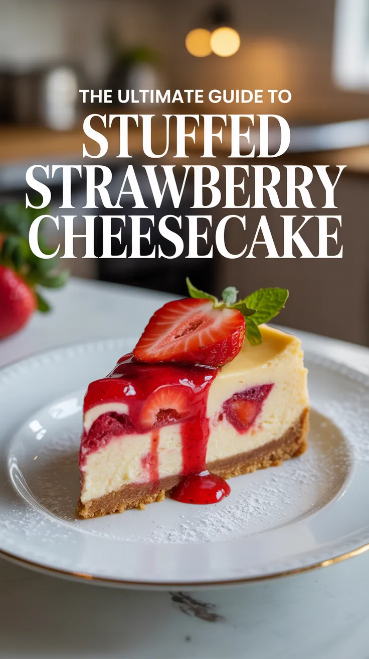 Uncover the secret to creating a luscious cheesecake filling filled with juicy strawberry surprises, offering a delightful burst of flavor in every bite. This recipe showcases how two beloved desserts can come together beautifully.