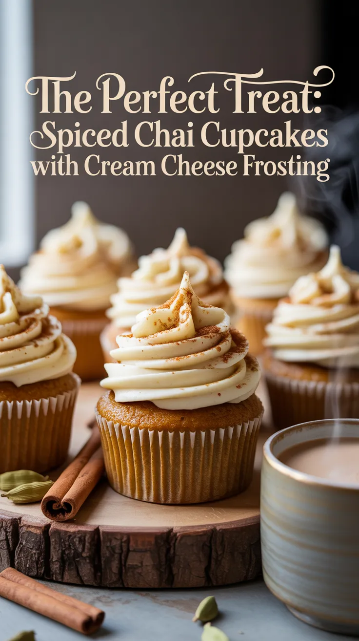 Unleash your creativity with fun variations, from adding a splash of chai tea to the batter to experimenting with different frosting options. Spiced Chai Cupcakes are not just a treat; they're a celebration of flavor that will have friends and family eagerly asking for more.