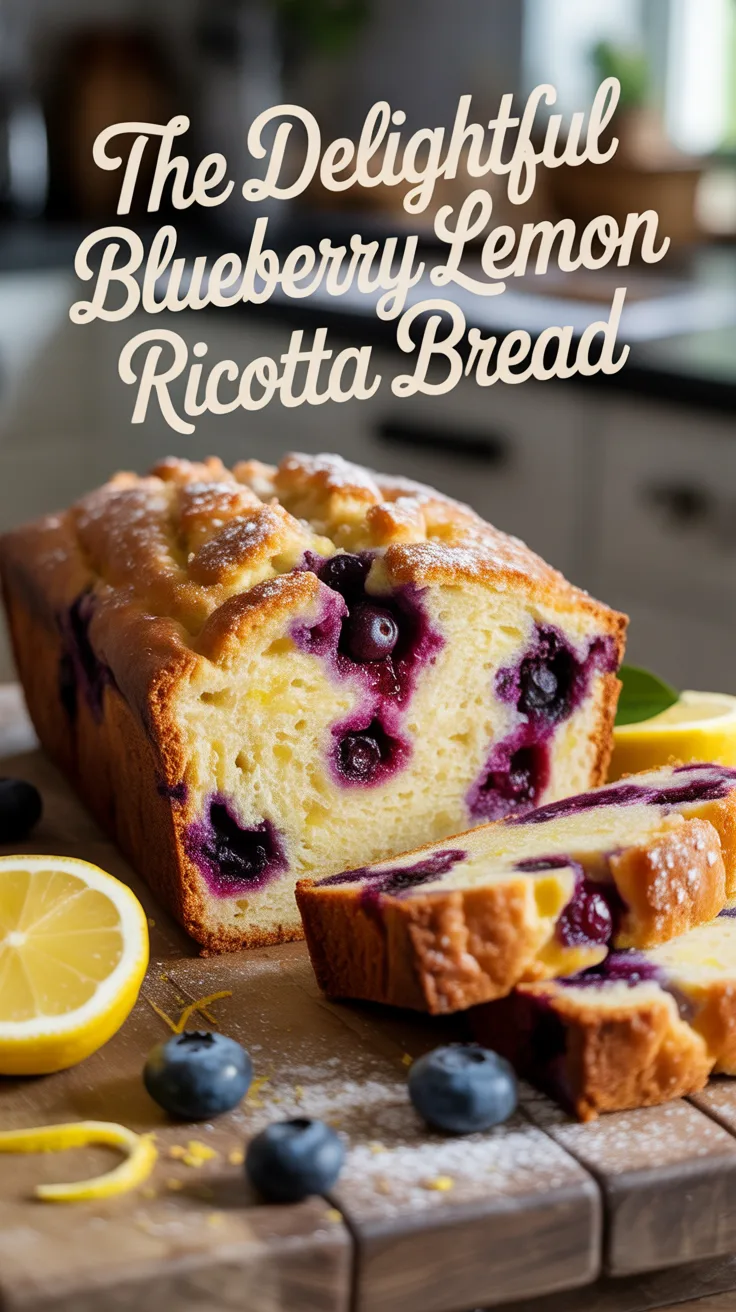 Experience the inviting aroma that fills your kitchen as this bread bakes to golden perfection. With its vibrant colors and enchanting flavors, Blueberry Lemon Ricotta Bread is not just a treat—it's a delightful centerpiece that brings joy to any gathering.