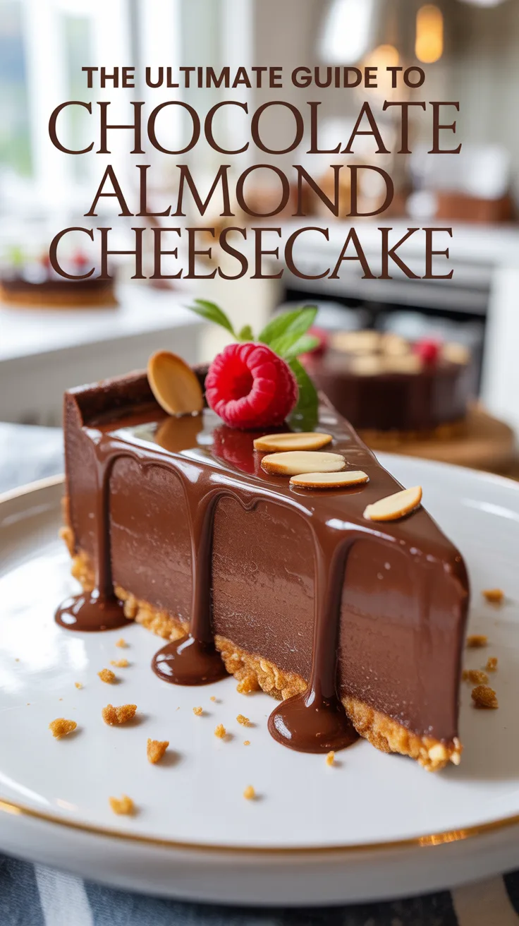Dive into the luxurious world of chocolate almond cheesecake, where rich, velvety chocolate meets the irresistible crunch of almonds. This indulgent dessert is a delightful twist that will satisfy your chocolate cravings and elevate any occasion.