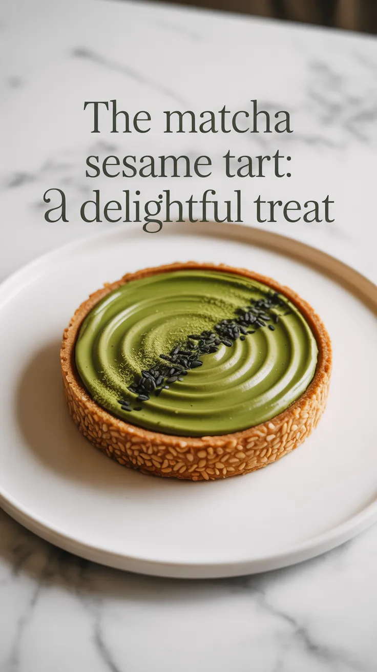 Immerse yourself in the unique flavors of The Matcha Sesame Tart, where the earthy notes of matcha meet the nutty crunch of sesame. This delightful treat not only tantalizes the taste buds but also offers a stunning visual appeal that will captivate everyone at your table.