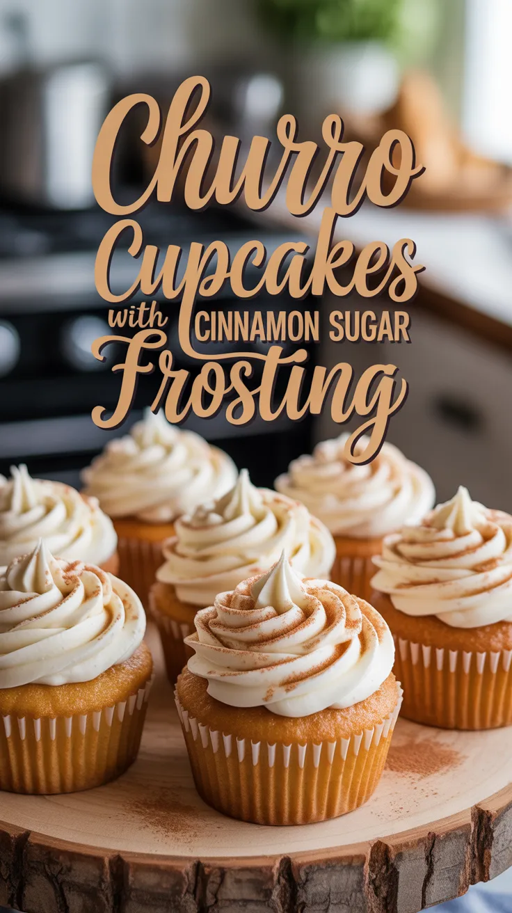 Indulge in the delightful fusion of churros and cupcakes with Churro Cupcakes featuring rich cinnamon sugar frosting. Each cupcake boasts a soft, moist texture infused with warm cinnamon, bringing a little fiesta to your dessert table.
