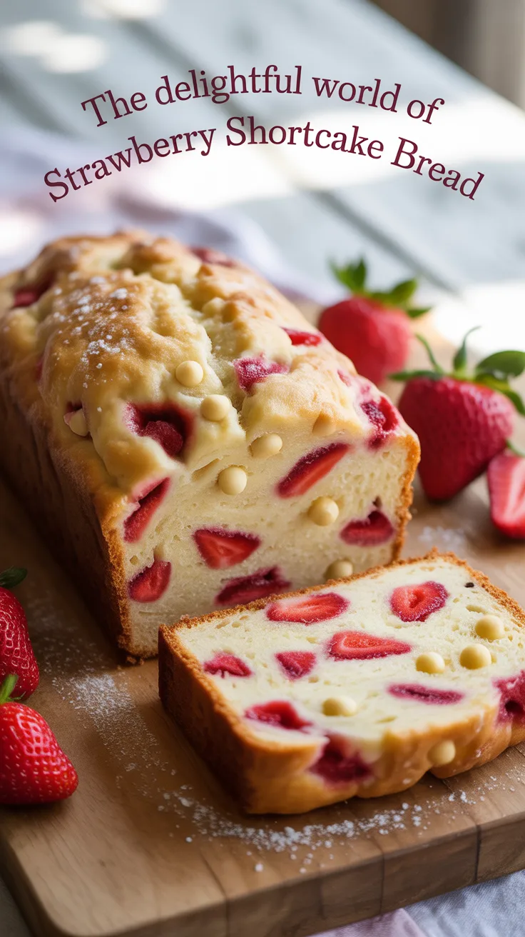 Immerse yourself in the vibrant flavors of summer with this delightful Strawberry Shortcake Bread. Each slice combines soft, moist cake with juicy strawberries, making it a perfect treat for brunch or a sweet afternoon snack that will brighten any day.