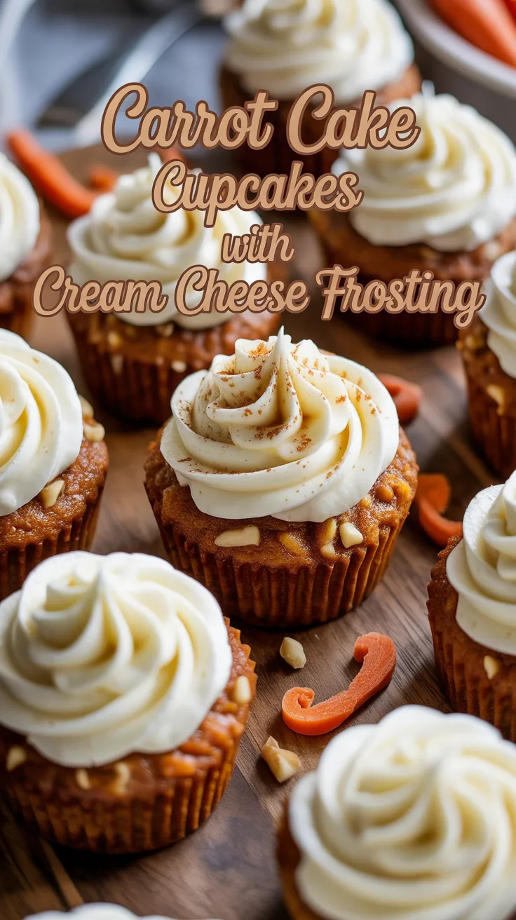 Imagine savoring a soft, fluffy cupcake topped with velvety cream cheese frosting that perfectly complements the spiced cake. This classic pairing transforms into a portable dessert everyone will love, making them ideal for celebrations, potlucks, or simply enjoying with a cup of tea.