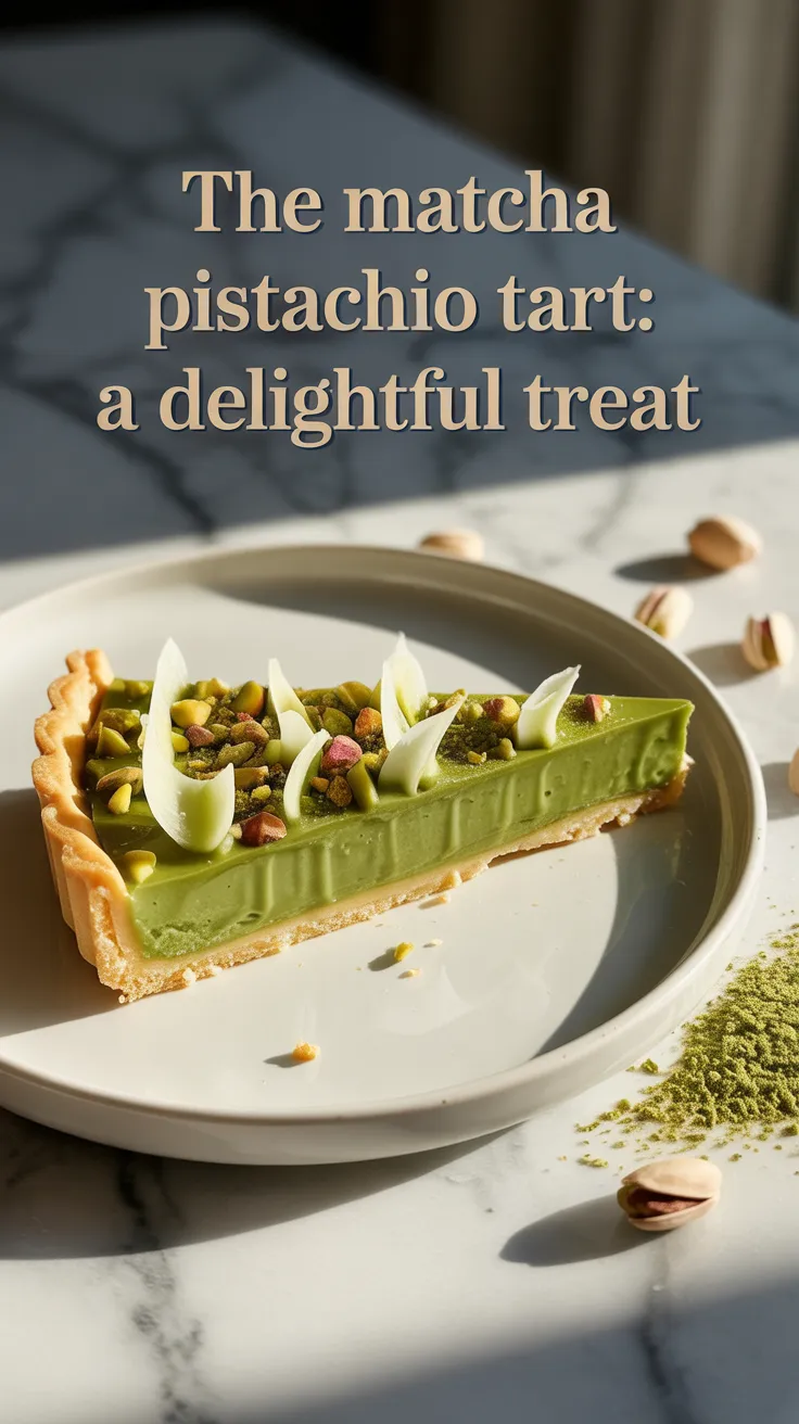 Elevate your dessert game with our Matcha Pistachio Tart, a stunning fusion of flavors that showcases the earthy notes of matcha paired with the rich crunch of pistachios. This visually striking treat not only looks impressive but also tantalizes the taste buds with its unique combination of sweetness and depth.