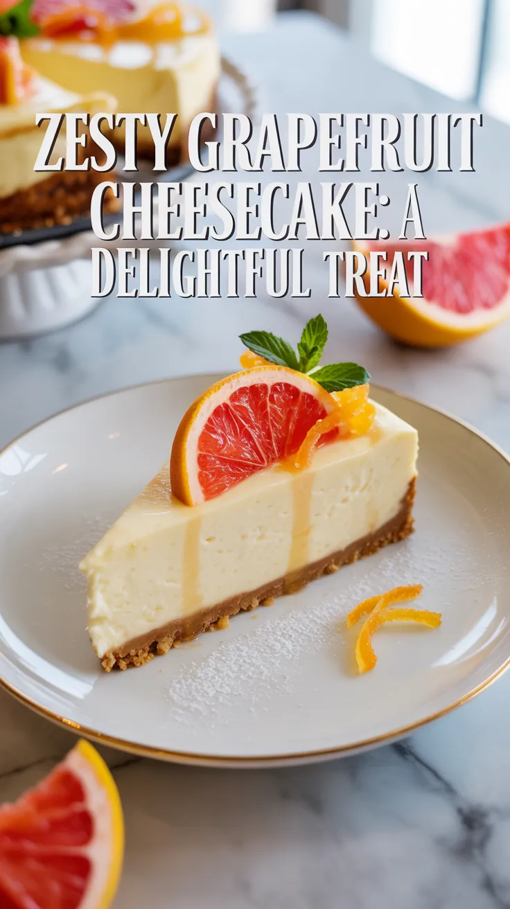 Discover the perfect balance of sweet and tangy with a cheesecake that captures the essence of sun-kissed grapefruit. This recipe not only delivers a stunning presentation but also promises to tantalize your taste buds with each delicious bite.