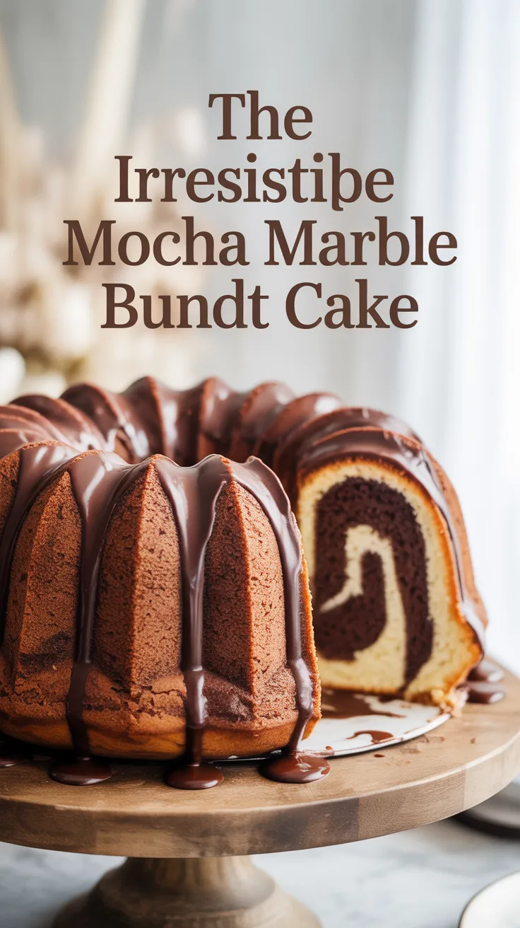 Picture yourself slicing into this elegant bundt cake, revealing a gorgeous swirl of mocha goodness that invites everyone to take a bite. With every slice, enjoy the delightful combination of sweetness and a hint of caffeine that makes this cake perfect for any occasion, whether it’s a family gathering or a cozy afternoon treat.