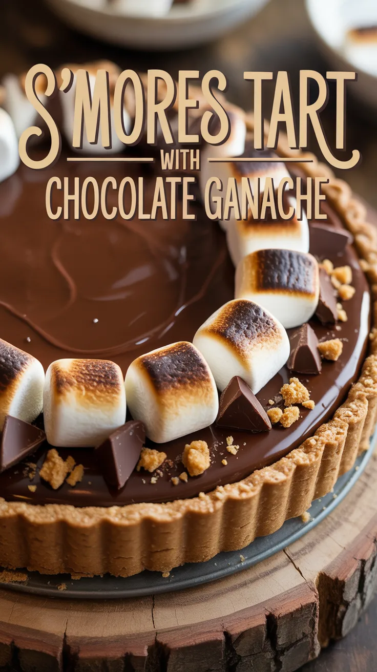 Indulge in the ultimate campfire classic reimagined with this S'mores Tart featuring rich chocolate ganache. The combination of gooey marshmallow, creamy chocolate, and a buttery graham cracker crust brings the nostalgic flavors of summer right to your dessert table.