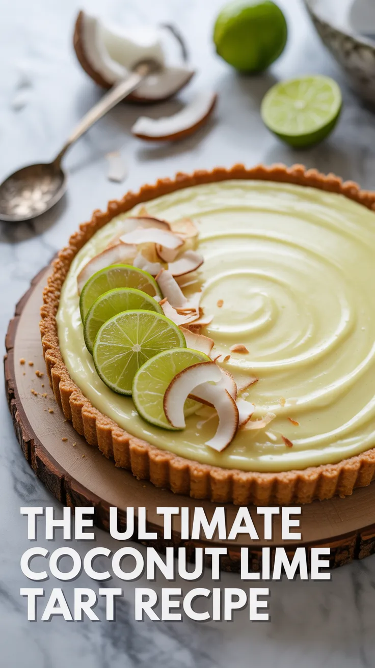 Indulge in the luscious textures of this delightful tart. With a buttery crust and a smooth coconut-lime filling, each bite is a harmonious blend of sweetness and tang that will leave everyone craving more.