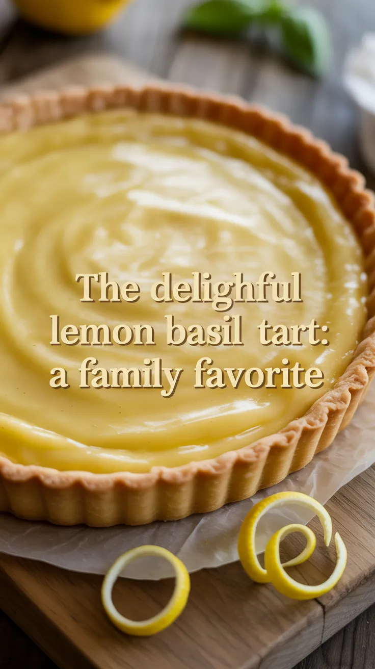 Imagine a buttery, flaky crust cradling a silky lemon filling, topped with a delicate layer of basil-infused cream. This tart is not just a dessert; it's a celebration of family gatherings and cherished memories, destined to become a staple at your table.