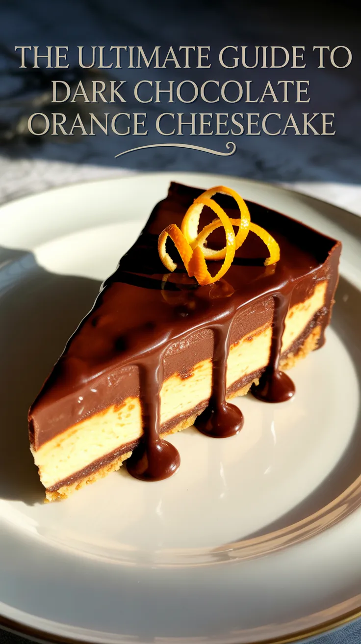 Uncover the secrets to crafting a cheesecake that marries the deep flavors of dark chocolate with the refreshing taste of orange. With easy-to-follow instructions, this guide ensures your creation is both delicious and visually stunning.