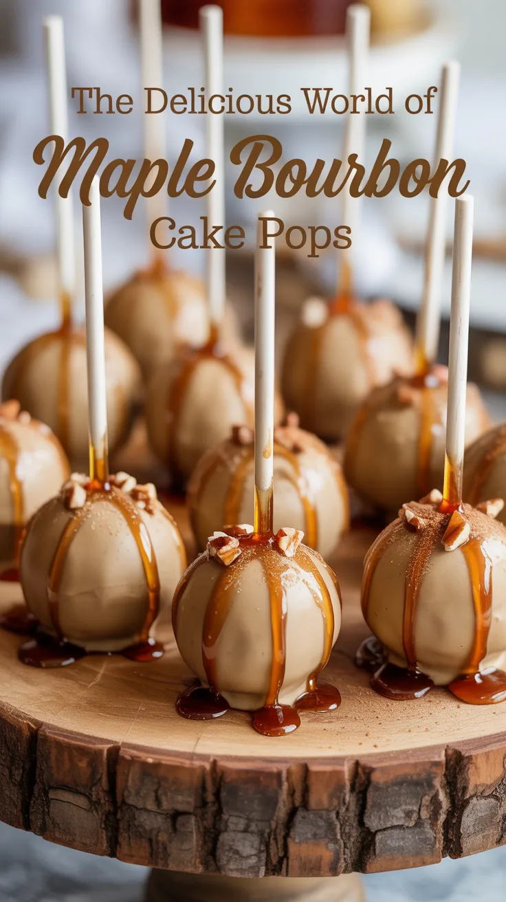 Experience the unique twist on a classic dessert with these Maple Bourbon Cake Pops, offering a perfect balance of sweetness and a hint of spirited warmth. Ideal for celebrations or as a special indulgence, these pops are sure to impress.