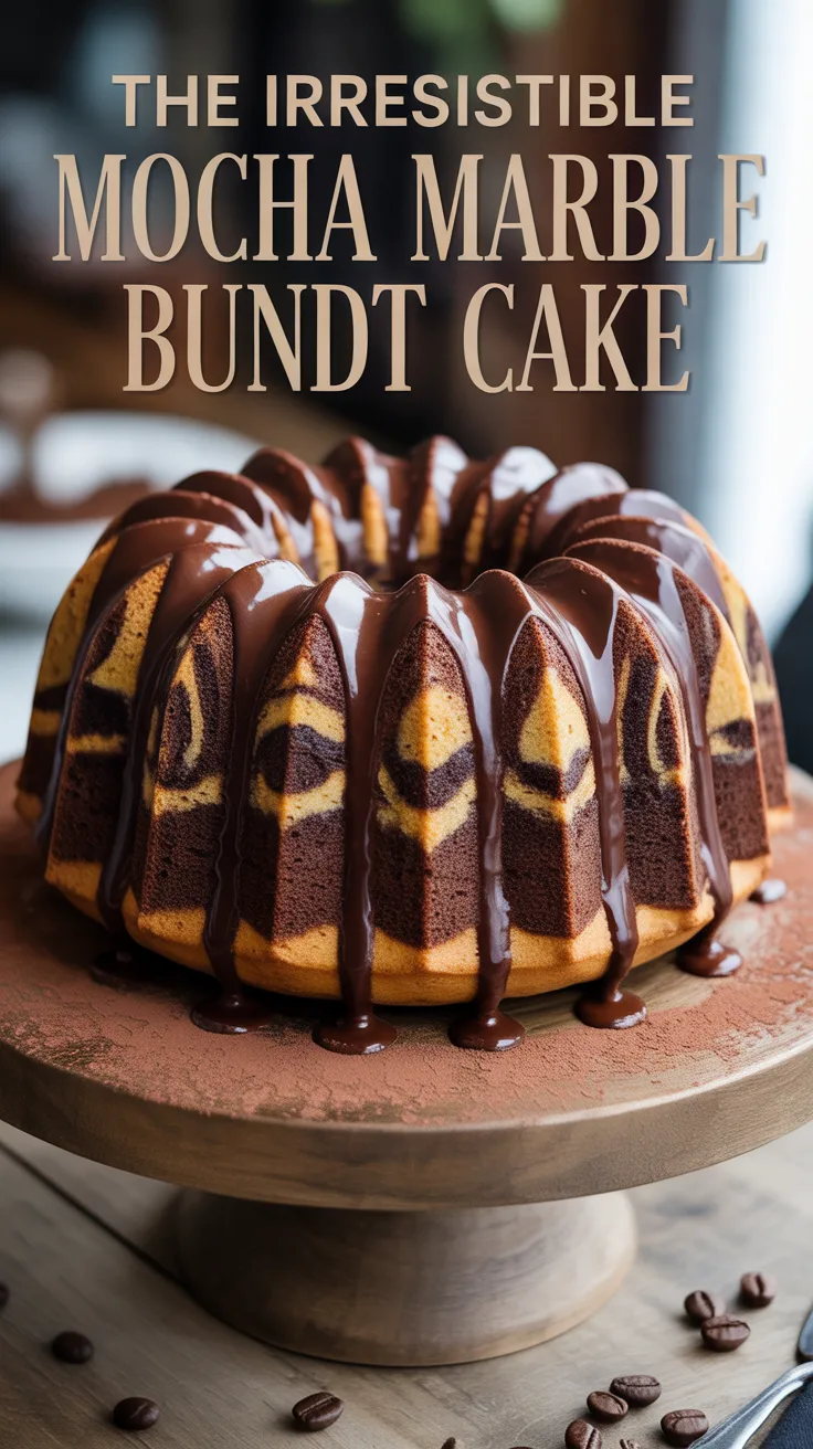 Discover the perfect harmony of rich chocolate and bold coffee flavors with the Irresistible Mocha Marble Bundt Cake. This delectable dessert layers moist, velvety cake with stunning marbled swirls, making it not only a treat for the taste buds but also a beautiful addition to your dessert spread.