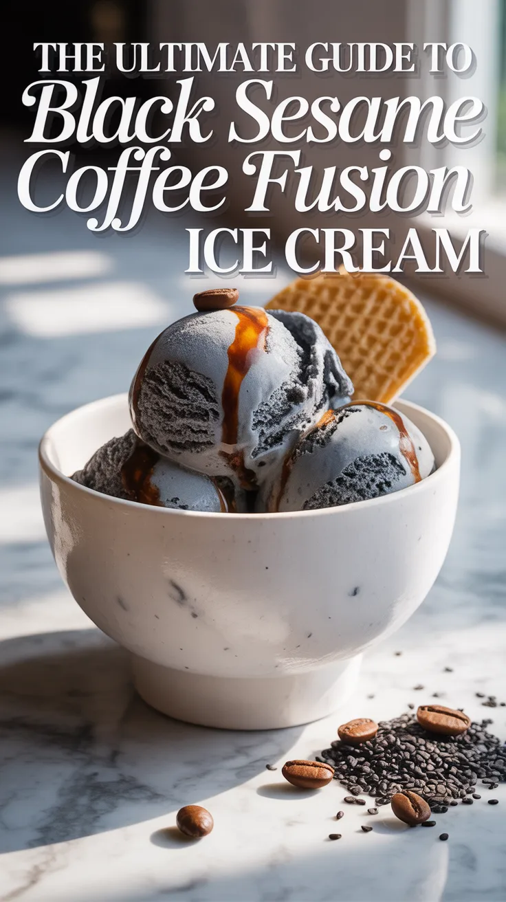 Experience a bold and captivating flavor combination with Black Sesame Coffee Fusion Ice Cream, where nutty black sesame meets the rich depth of coffee. This unique dessert is not only indulgent but also an exciting twist that will awaken your taste buds with each delightful spoonful.