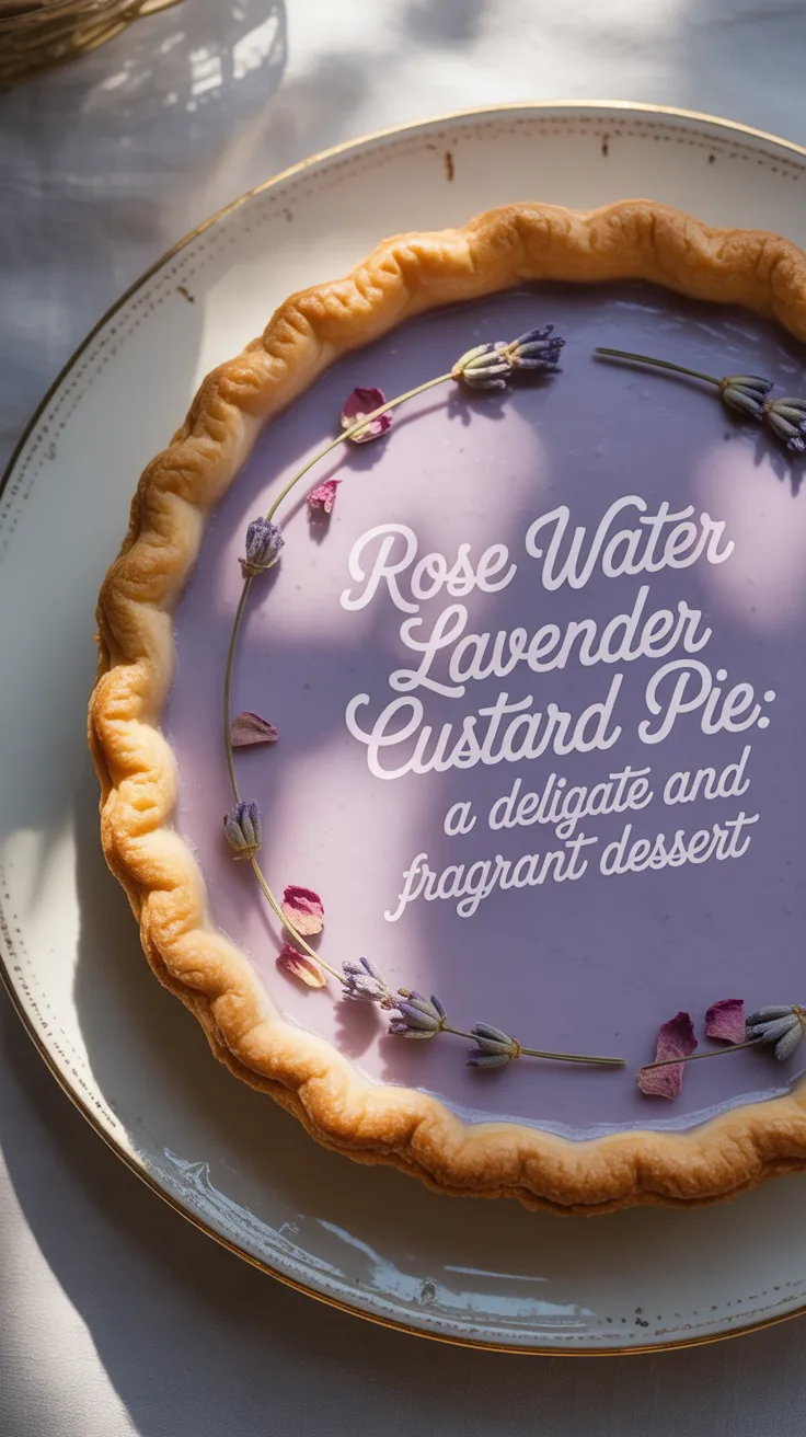 Delve into the world of indulgence with a Rose Water Lavender Custard Pie that transforms traditional flavors into a harmonious tribute to spring. Imagine a silky custard infused with the delicate perfume of rose water and the soothing essence of lavender, cradled in a buttery crust.