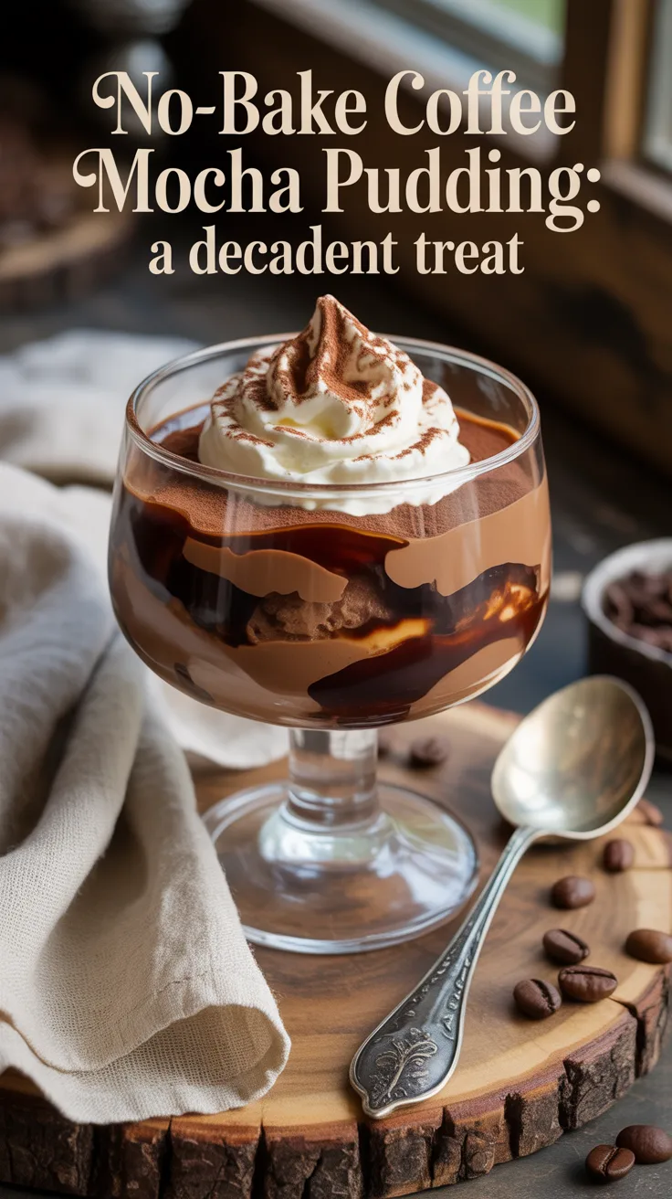 Indulge in the rich, velvety goodness of our No-Bake Coffee Mocha Pudding, a dessert that perfectly balances the bold flavors of coffee and chocolate. Each spoonful offers a luxurious experience that’s both easy to prepare and irresistibly satisfying, making it a perfect treat for coffee lovers.