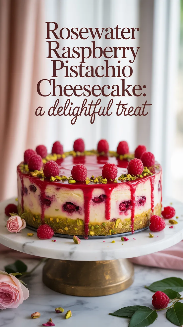 Whether for a special celebration or a cozy dessert night, this rosewater raspberry pistachio cheesecake is bound to impress. Explore the recipe and elevate your dessert game with this charming and unique creation.
